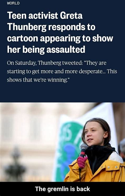 greta thunberg nude|Teen activist Greta Thunberg responds to cartoon appearing to .